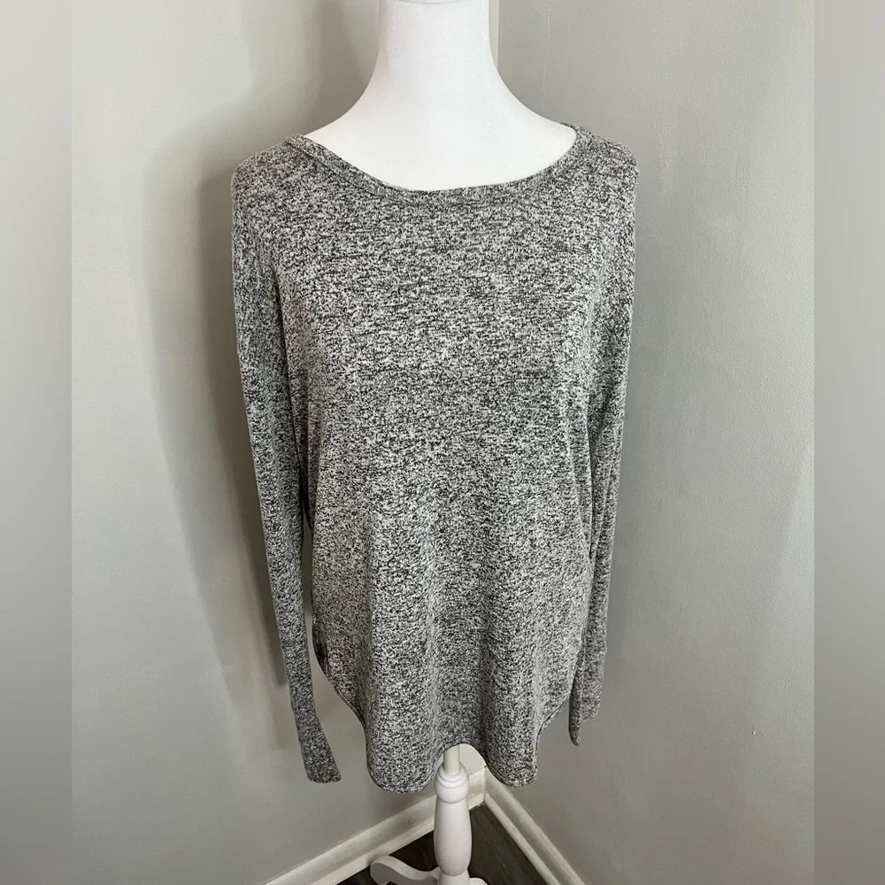 Athleta long sleeve oversized‎ shirt- grey- size S